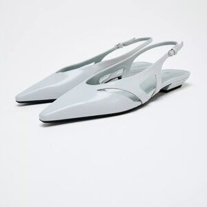 Zara Women's Gray Slingback Flats
